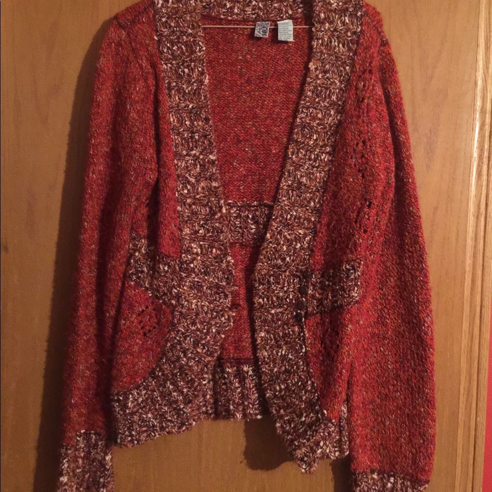 BKE Rust and Brown cardigan